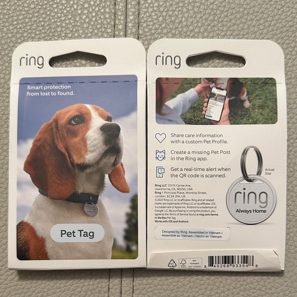 Ring Always Home Pet Tag - Silver